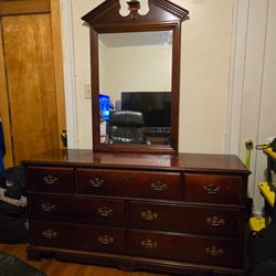 REAL WOOD dresser With Mirror