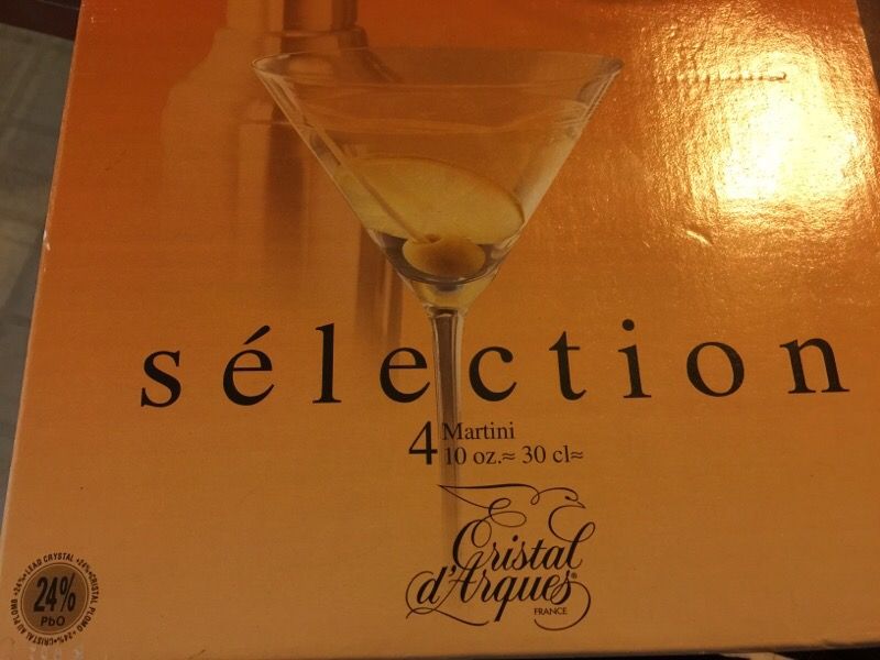 Cristal d'Arques France Martini glasses. What's your favorite Martini?
