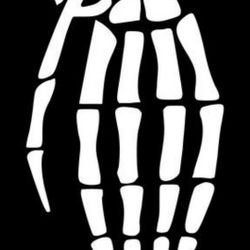 Skeleton grenade vinyl decal sticker