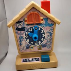 VINTAGE Tomy Tick Tock Teacher Cuckoo Clock Educational Toy 1980s Works