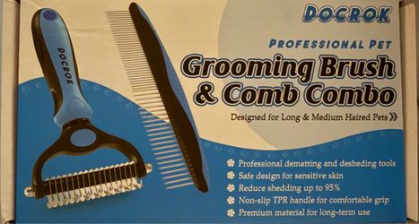 Brand new dog brush and comb set