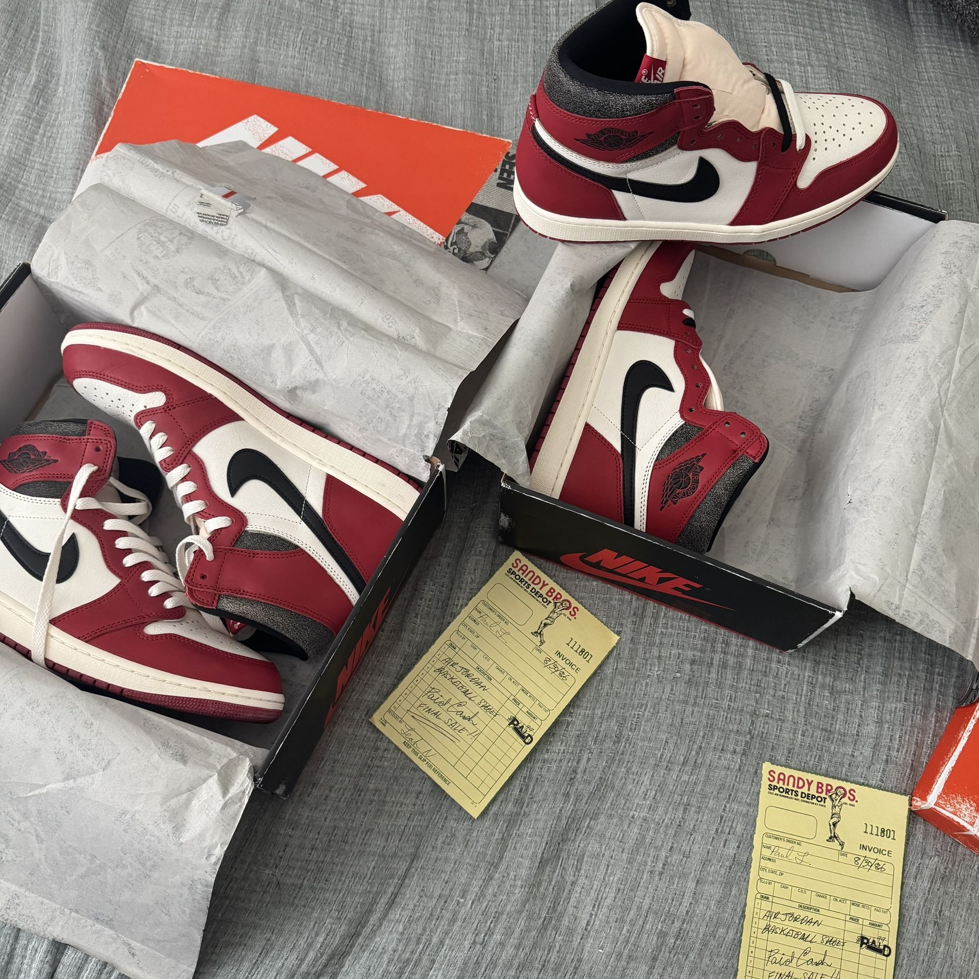 Jordan 1 Lost And Found Men’s 9.5 (2 Pairs)