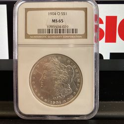 1904 O Morgan Silver Dollar Ngc Ms65