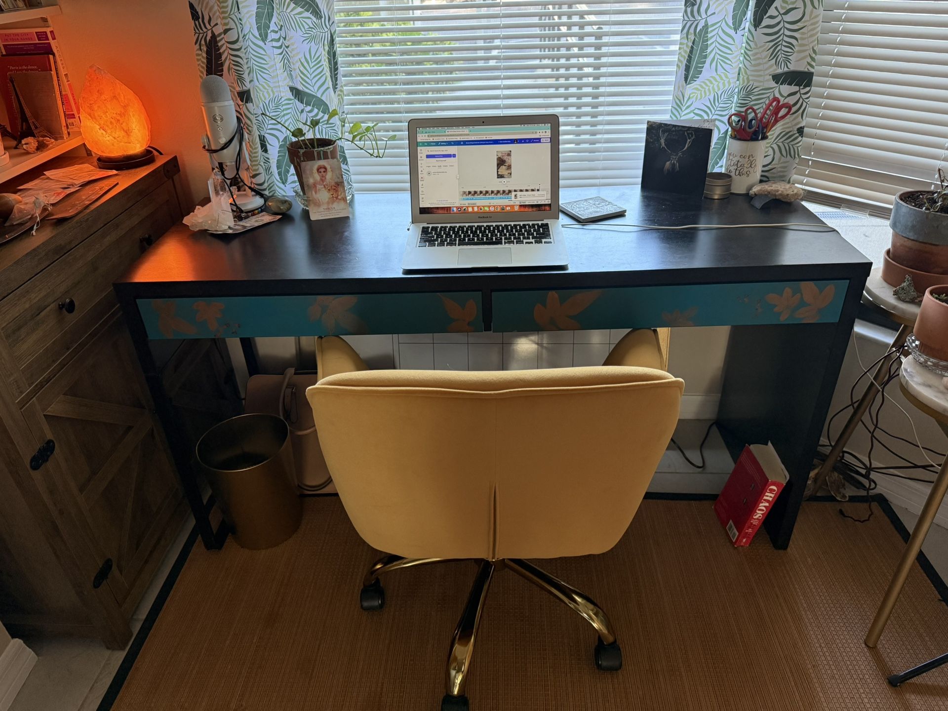 Solid Writing Desk With Custom Look