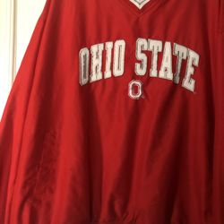 the Ohio State buckeyes pull over jacket