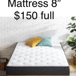 Zinus 8” Full Mattress 