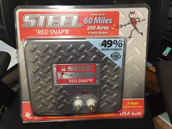 Red Snap'r EAC60M-RSS Steel 60 Mile AC Fence Charger