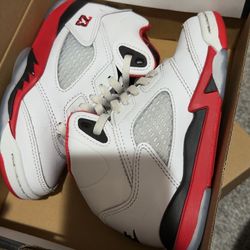 Kids Size 12 Fire Red Jordan 5’s
