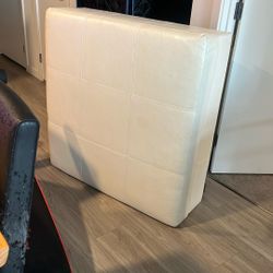 Large Cream Ottoman 