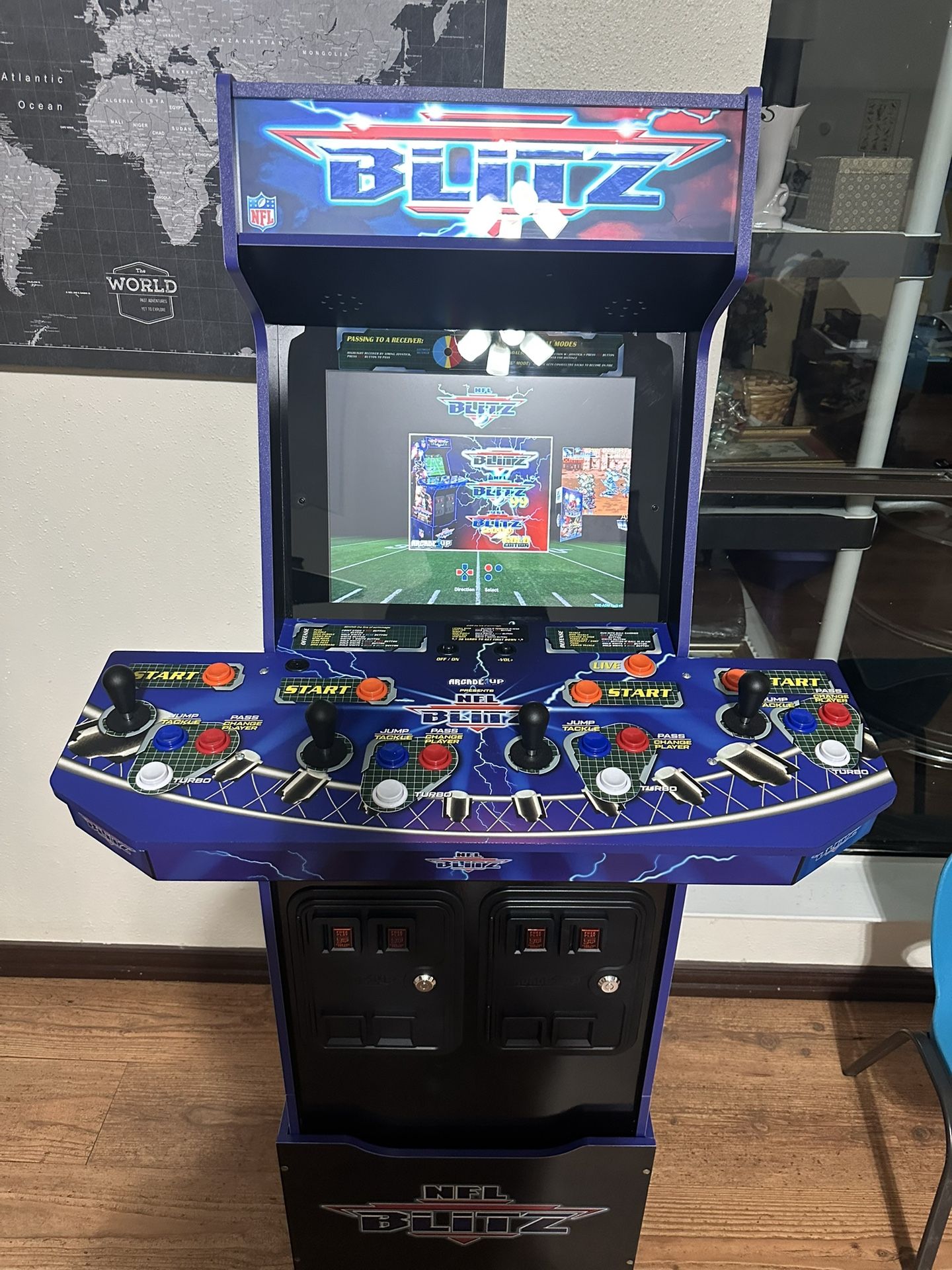 Arcade 1Up NFL Blitz modded with Multiple Games 