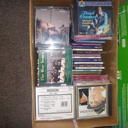 Whole Box Of CDs From Vince Gill To Frank Sinatra Kate Smith Johnny Mathis Dean Martin Classical Music The Kingston Trio The Mantovani Orchestra Etc