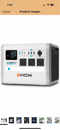 New in box 1650W (Peak 2200W) Mobile Power Supply as Emergency Generator for RV Off-Grid Home Outdoor Camping