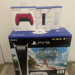 USADO: Console Playstation 5 Digital Edition + Game Horizon