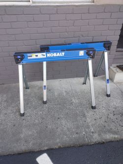 Sawhorse Kobalt folding steel pair - New