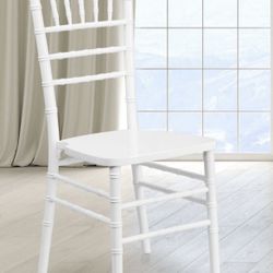 Two Wooden White Chairs Like New 