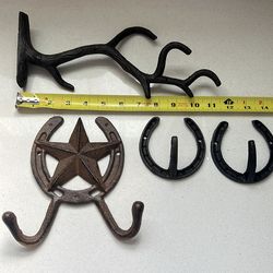 Western cast iron hook set (4) pc