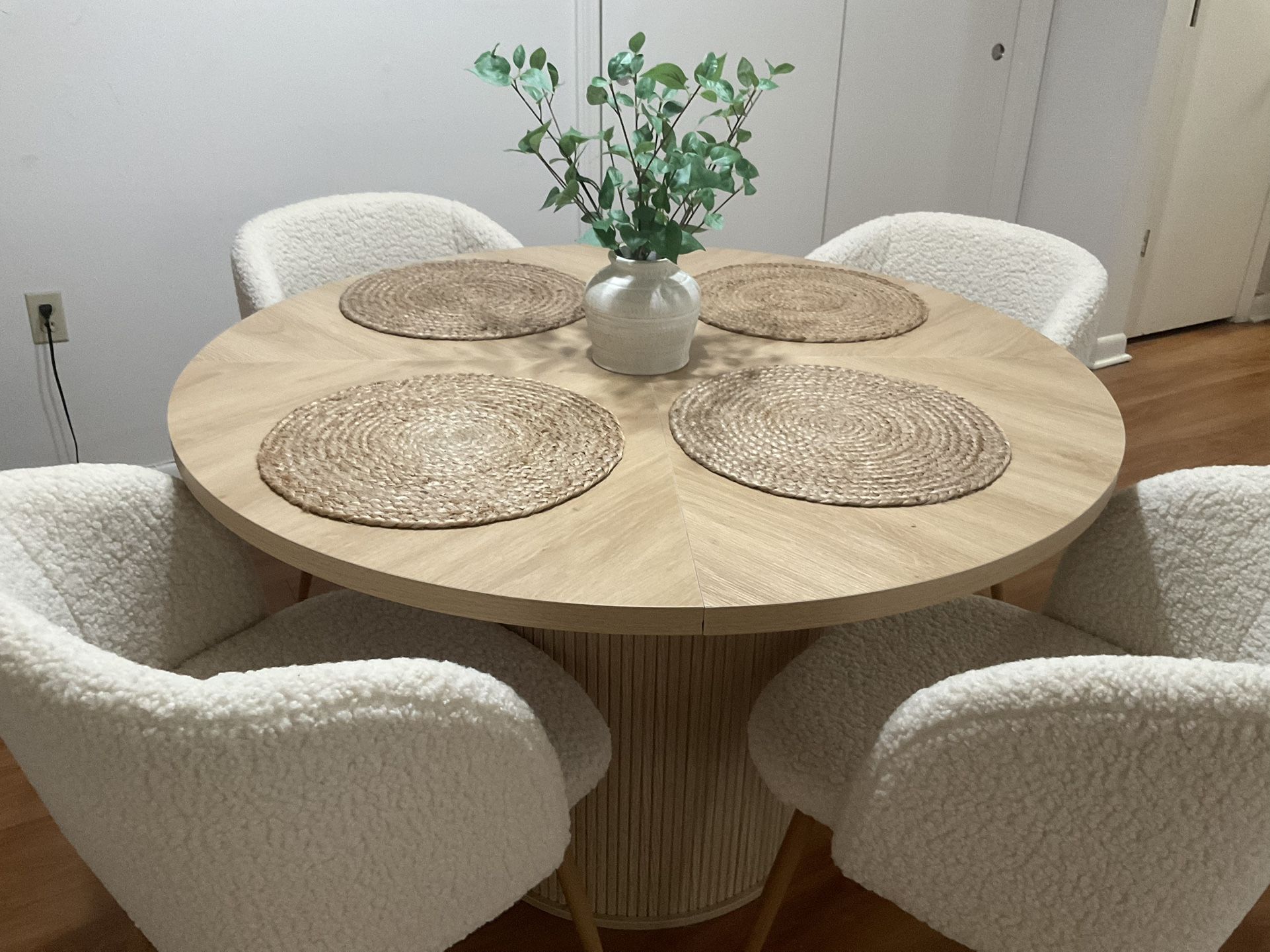 Dining Table with 4 Chairs – Barely Used – $500 (Set)