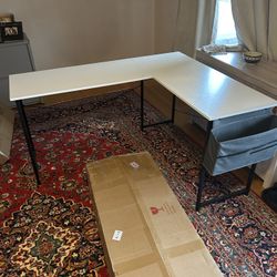 White L Shaped Desk