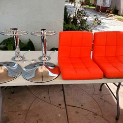 (For Parts )Yaheetech Red  Barstools  