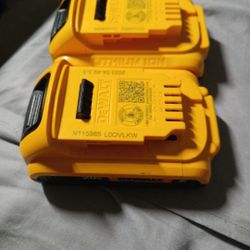 2 Dewalt 2.0 Cordless Batteries 