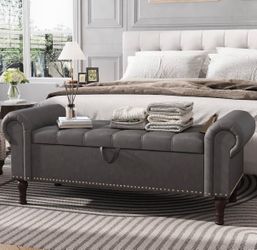 Grey Ottoman with storage