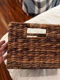 Woven Water Hyacinth Storage Basket