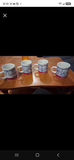 Set of 4 Texas Souvenir Coffee Mugs