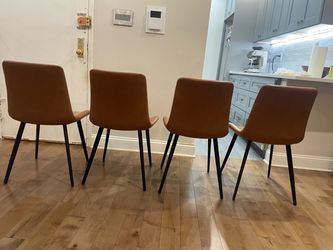 Brown table chairs