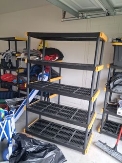 2 storage shelves 10 storage boxes with cover