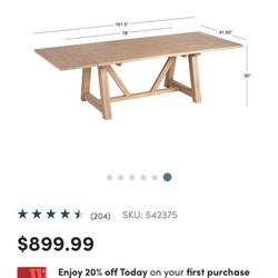 World Market Dining Table and Bench 
