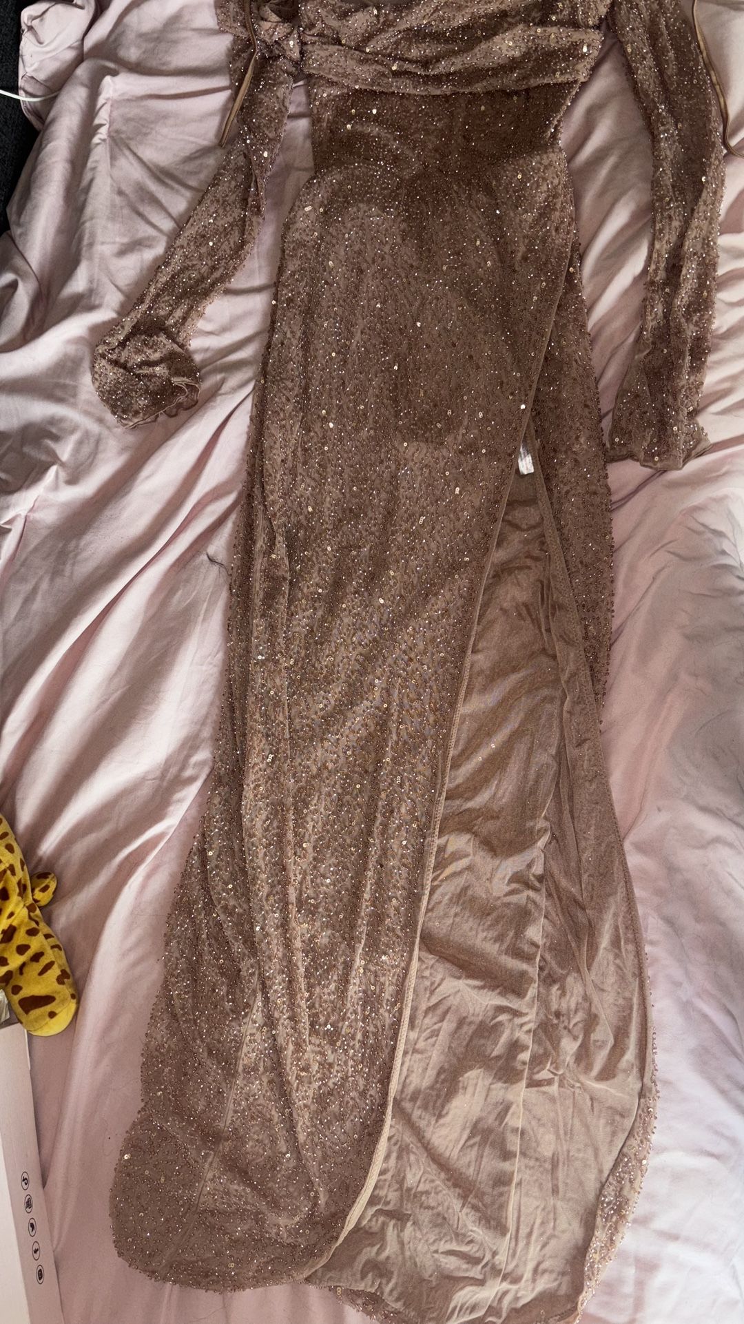 Oh Polly Champel Nude Dress Size