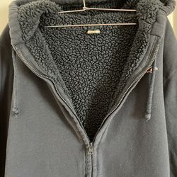 Hollister Sherpa-Lined Hoodie Large