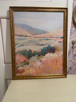 Framed Target Threshold Landscape Art Painting
