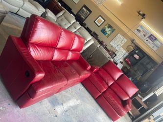 Leather sofa set reclining manual 🦖