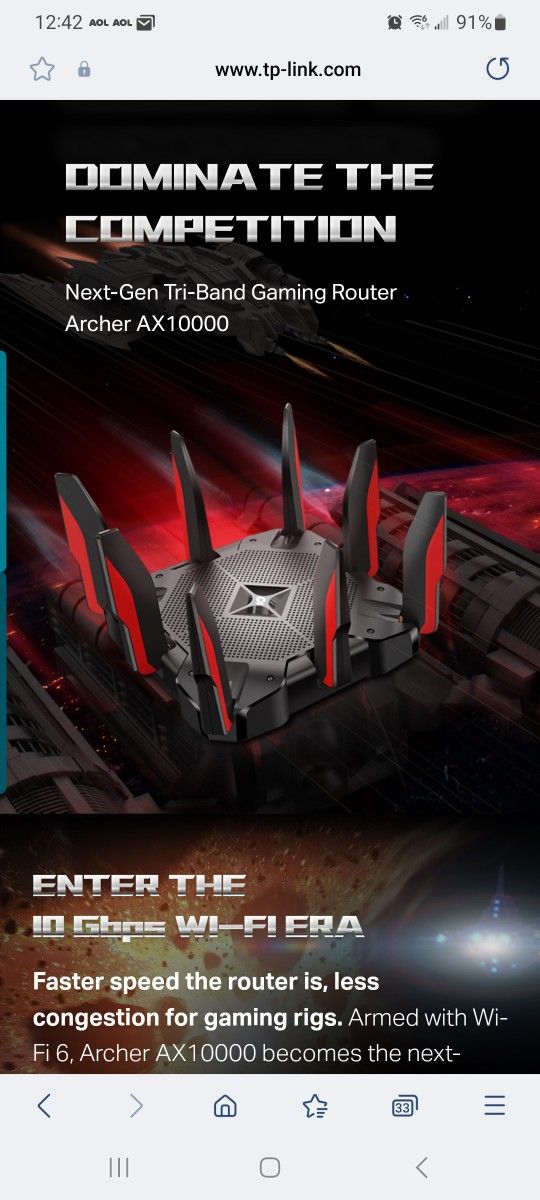 TP LINK GAMING ROUTER WIFI 6
