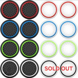Silicone Analog Thumb Grips Stick Caps Joystick Covers for XBOX 360/ONE/S/X, PLAYSTATION PS2/PS3/PS4/PS5, NINTENDO SWITCH/Lite/OLED, Wii, WiiU Game