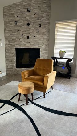 Accent chairs with matching ottomans
