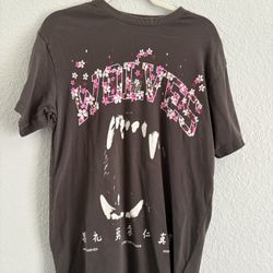 Darc Sport Wolves + Cherry 🌸 Blossoms Premium  Tee Washed Brown Medium 