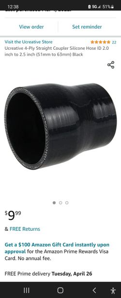 Intercooler Coupler 2"x2.5"  (2 Couplers)