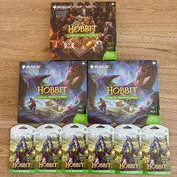 Magic The Gathering TCG The Hobbit Scene Boxes and Sleeved Play Booster Packs