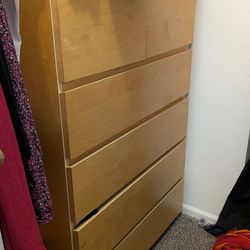 Tall Wooden Dresser (Great Storage!) – Moving Sale