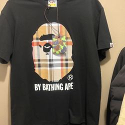 Bape shirt x burberry