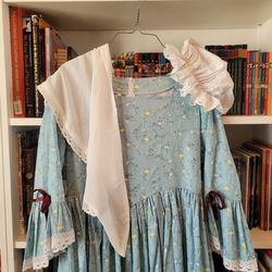 Blue Colonial Dress Costume Sz 16