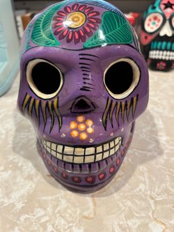 Hand-Painted Day of the Dead Sugar Skull