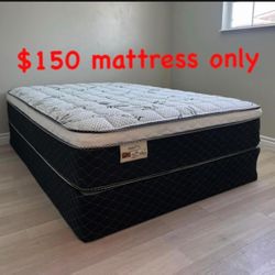  BRAND NEW PILLOW TOP MATTRESSES ✅ COLCHONES NUEVOS PILLOW TOP 💯‼️   QUEEN SIZE $150 ❌ $210 With Box Spring   FULL SIZE $140❌ $200 With Box Spring💥 