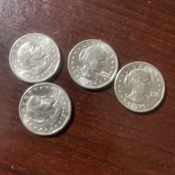 4 Susan B Anthony Coins 