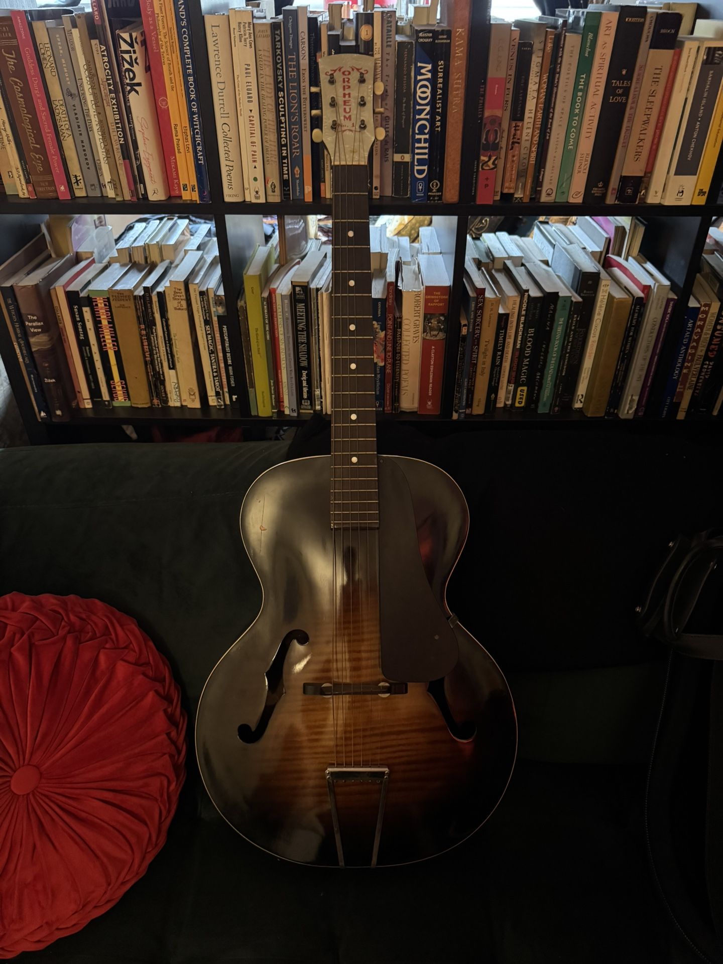Vintage Rare Orpheum No. 1 Guitar With Mother Of Pearl Headstock