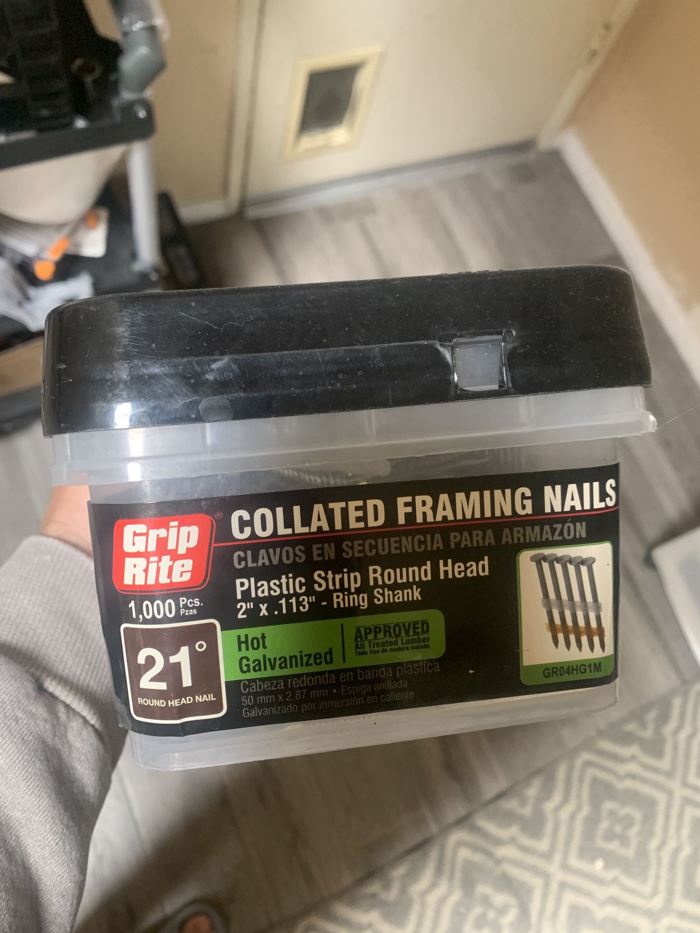 FRAMING NAILS 2 in. Grip Rite 1000 pc.