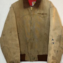 Vintage Carhartt Distressed Santa Fe Jacket J13 BRN Men’s Size Large