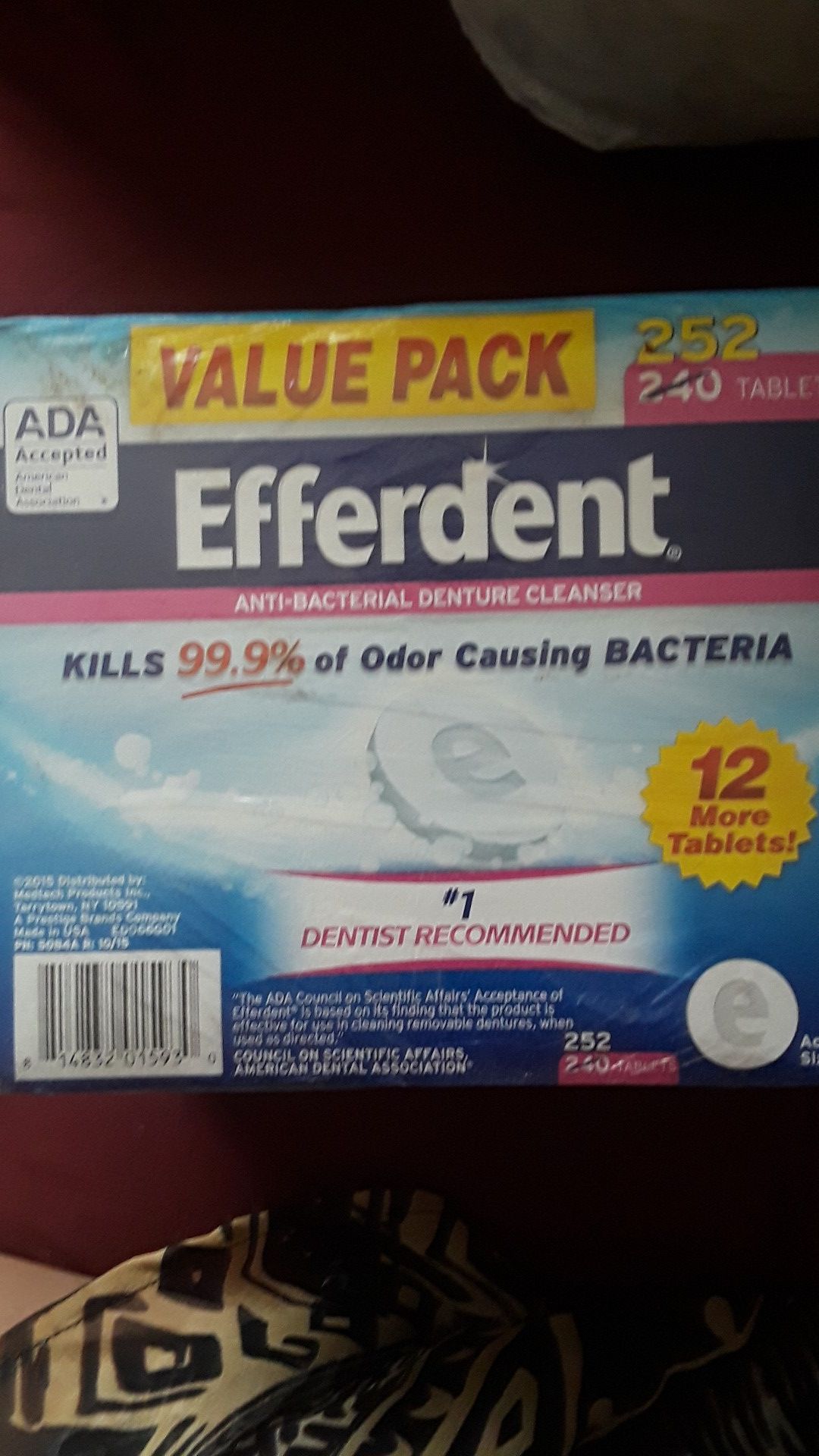 2 pk Efferdent 252 Tablets